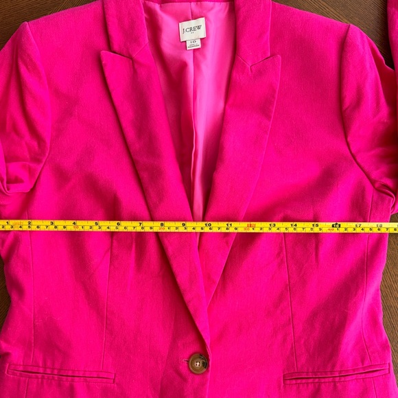 J. Crew Factory Pink Linen Blazer - Size 10 - Picture 11 of 11